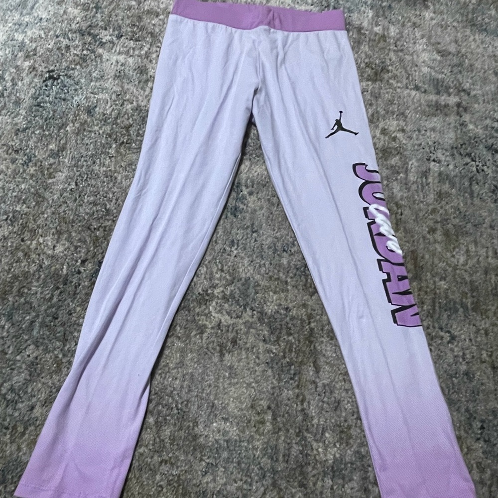 Girls Jordan Lavender Ombre Leggings with Side Logo size XL